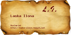 Laska Ilona névjegykártya